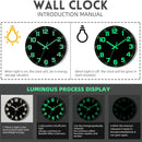 Black Glow In The Dark Wall Clock Silent Wall Clock Australia Modern Home Decor Clock