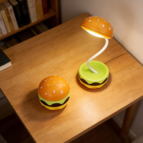 Orange Burger-Shaped Night Light Rechargeable Night Light Touch Switch Night Light 3