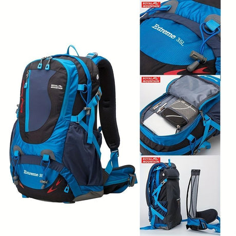 Hiking Backpack 35L Backpack Travel Backpack Outdoor Backpack Royal Mountain - Blue - Size M