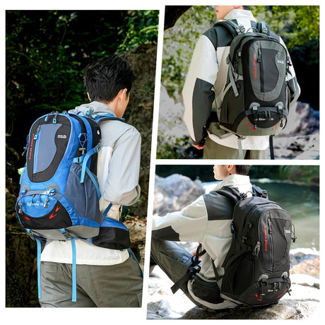 Hiking Backpack 35L Backpack Travel Backpack Outdoor Backpack Royal Mountain - Blue - Size M