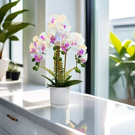 Artificial Phalaenopsis Touch-Sensitive Artificial Plant Moisturizing - Purple - Size 50-11-11