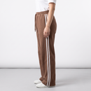 Ladies Extra Wide Leg Track Pants - Size Large - Pack of 3 - Black, Navy, Brown with white stripes