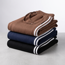 Ladies Extra Wide Leg Track Pants - Size Small - Pack of 3 - Black, Navy, Brown with white stripes