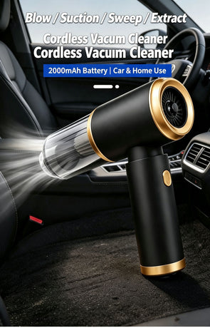 2000mAh wireless high suction dual-purpose car vacuum cleaner for suction and blowing