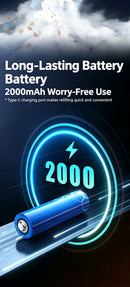 2000mAh wireless high suction dual-purpose car vacuum cleaner for suction and blowing