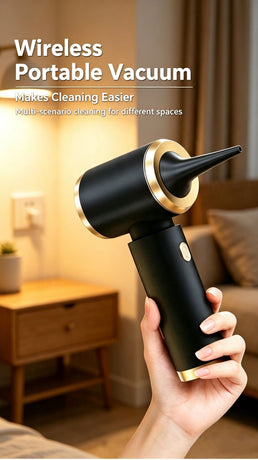 2000mAh wireless high suction dual-purpose car vacuum cleaner for suction and blowing