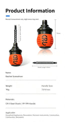 Bi directional short handle ratchet 2-in-1 screwdriver set