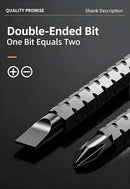Bi directional short handle ratchet 2-in-1 screwdriver set