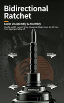Bi directional short handle ratchet 2-in-1 screwdriver set