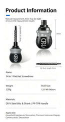 34 in one ratchet screwdriver set (boxed)