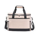 Beige three-layer insulated large capacity insulated refrigerated bag 30L