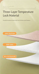 Beige three-layer insulated large capacity insulated refrigerated bag 30L