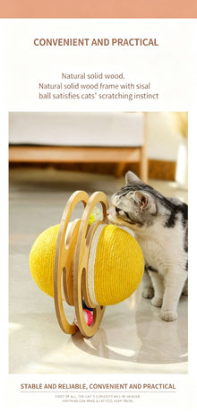 Cat Scratch Ball with Non-Dusting Spinning Bell,large