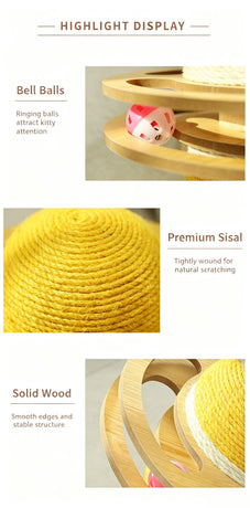 Cat Scratch Ball with Non-Dusting Spinning Bell,small