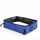 Portable Foldable Cat Litter Box for Travel,small blue