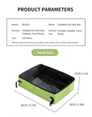 Portable Foldable Cat Litter Box for Travel,small green