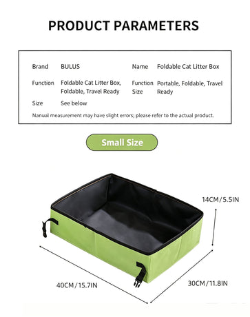 Portable Foldable Cat Litter Box for Travel,small grey
