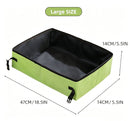 Portable Foldable Cat Litter Box for Travel,large blue