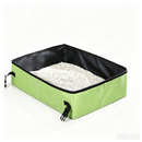Portable Foldable Cat Litter Box for Travel,large green