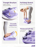 Foldable timing multi gear adjustable inclined pedal calf stretching massager,purple