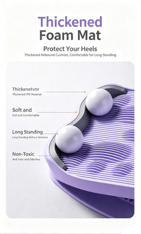Foldable timing multi gear adjustable inclined pedal calf stretching massager,purple