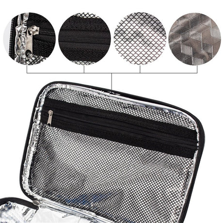 Insulated Lunch Bag, Waterproof Lunch Box with Handle Lunch Tote Bag Portable Food Storage for Office Work Outdoor Picnic, Grey