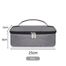 Insulated Lunch Bag, Waterproof Lunch Box with Handle Lunch Tote Bag Portable Food Storage for Office Work Outdoor Picnic, Grey