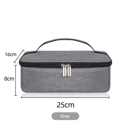 Insulated Lunch Bag, Waterproof Lunch Box with Handle Lunch Tote Bag Portable Food Storage for Office Work Outdoor Picnic, Grey