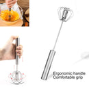 Rotated Whisk Blender, Whisk, Hand Push Mixer Stirrer, Stainless Steel Balls Whisk, Whisk Manual Mixer Whisk for Kitchen Cooking, Stirring, Whisking, Beating (12.4in), Whisk