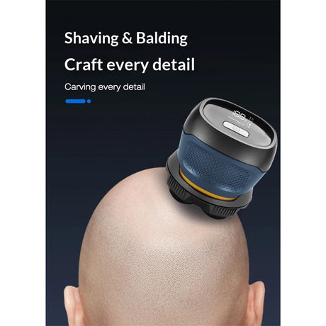 Titanium Electric Head Shaver - Rechargeable Head and Face Shaver for Men, Cordless Razor, Hypoallergenic Wet/Dry Shaving, Precision Head Trimmer, Lithium Power, Battery Powered