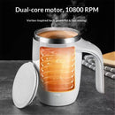 Self Stirring Mug, 380ml Rechargeable Automatic Stirring Cup for Coffee, Tea, Hot Chocolate & Protein Shakes, Insulated Stainless Steel Travel Tumbler with Handle for Home, Office, Car & Gifts