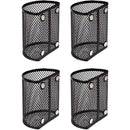 Magnetic Pencil Holder - Locker Accessories, 4 Pack Magnetic Pen Holder for Refrigerator for Home School and Office, Black