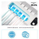 Toothbrush Cleaner, 5 Slots Wall Mounted Toothbrush Holder for Bathroom, Timer Function, Cordless & No Drilling