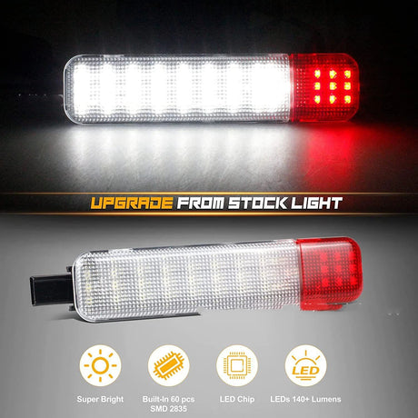 LED Interior Door Light Door Panel Courtesy Warning Light Lamp Assembly Compatible with 1999-2006 2pcs