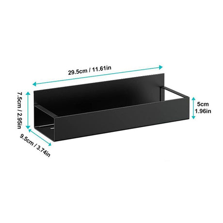 2 Pack Magnetic Spice Storage Rack Organizer for Refrigerator and Oven, Black Fridge Organizers and Storage