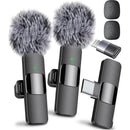 (Latest Model) - Professional Wireless Microphone for iPhone, iPad, Android, Lavalier Microphone for Video Recording - iPhone Mic Crystal Clear Recording with USB-C for Content Creators