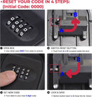 Magnetic Key Holder Box Hide A Key Under Car with Combination Lock with Strong Magnet for Storage Key Indoors, Outdoors Outside