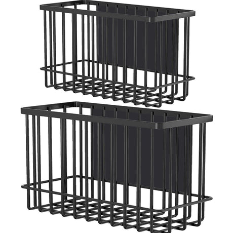 Magnetic Basket Fridge Lint Bin Dryer Ball Holder Laundry Room Organization Home Storage for Class Office School 2pcs