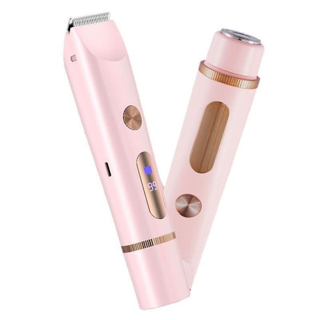 Bikini Trimmer for Women Electric Razors for Women Women's Electric Razor 2 in 1 Shaver Pubic Hair Trimmer Ipx7 Waterproof Wet Dry Use Bikini Shaver for Ladies(Pink)