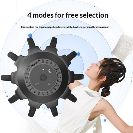 Electric Scalp Massager Head Massager, 10 Vibrating Contacts,  Multiple Massage Modes to Release Pressure, One Size Fits Most, Ideal Gift