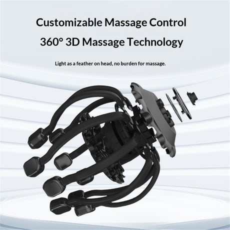 Electric Scalp Massager Head Massager, 10 Vibrating Contacts,  Multiple Massage Modes to Release Pressure, One Size Fits Most, Ideal Gift