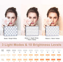 60 LED High Power Rechargeable Clip Fill Video Conference Light with Front & Back Clip, Adjusted 3 Light Modes for Phone, iPhone, Android, iPad, Laptop, for Makeup, TikTok, Selfie, Vlog