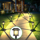Solar Outdoor Lights, 12 Pack Solar Pathway Lights Waterproof, Landscape Lighting for Path Walkway Lawn Garden Yard Outside Décor, Black
