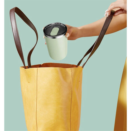 Self Stirring Mug, Electric Auto Mixing Cup with Magnetic Stirring, Rechargeable for Coffee, Milk & Cocoa (Green)