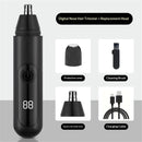 Ear and Nose Hair Trimmer for Men, Professional Painless USB Rechargeable Eyebrow & Facial Hair Trimmer Precision Tool with Powerful Motor and Dual-Edge Blades,