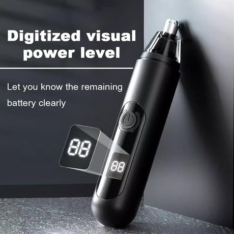 Ear and Nose Hair Trimmer for Men, Professional Painless USB Rechargeable Eyebrow & Facial Hair Trimmer Precision Tool with Powerful Motor and Dual-Edge Blades,