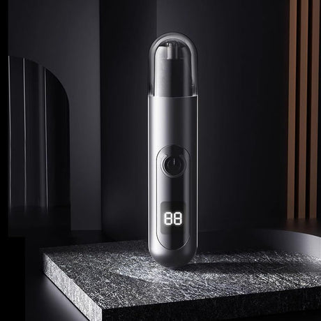 Ear and Nose Hair Trimmer for Men, Professional Painless USB Rechargeable Eyebrow & Facial Hair Trimmer Precision Tool with Powerful Motor and Dual-Edge Blades,