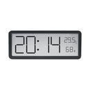 Digital Wall Clocks Battery Operated,Modern Wall Clocks for Living Room Decor, Simple Digital Wall Clock with Temperature/Date/Time, Small Desk Clock for Bedroom Office(Black)