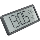 Digital Wall Clocks Battery Operated,Modern Wall Clocks for Living Room Decor, Simple Digital Wall Clock with Temperature/Date/Time, Small Desk Clock for Bedroom Office(Black)