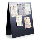 1 Pcs  Magnetic Bulletin Board Metal Magnet Board Magnet Display Stand for Tabletop Desktop Home Kitchen Office Decor (Black)